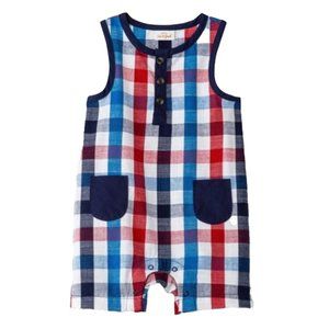 Cat and Jack NB Red White Blue Romper Onesie NWT